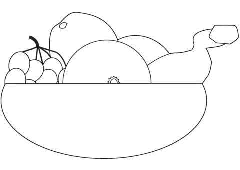 Fruit Bowl Coloring Page